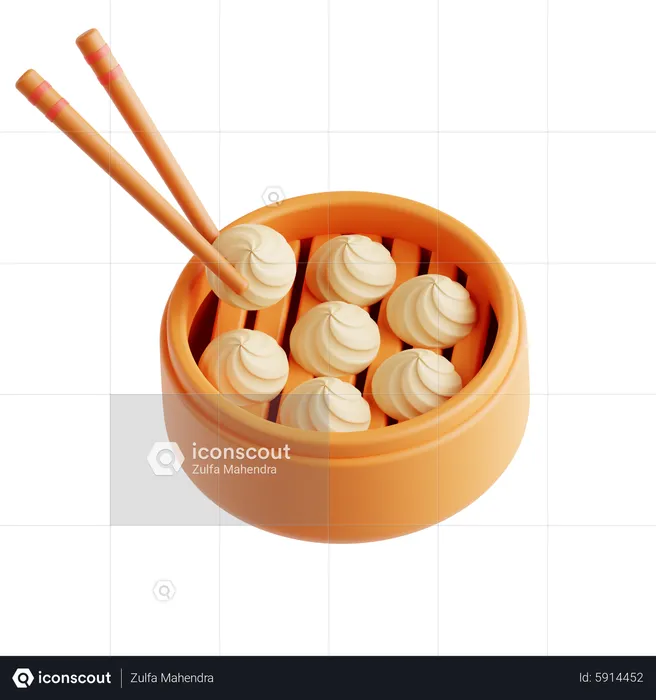 Dumpling  3D Icon