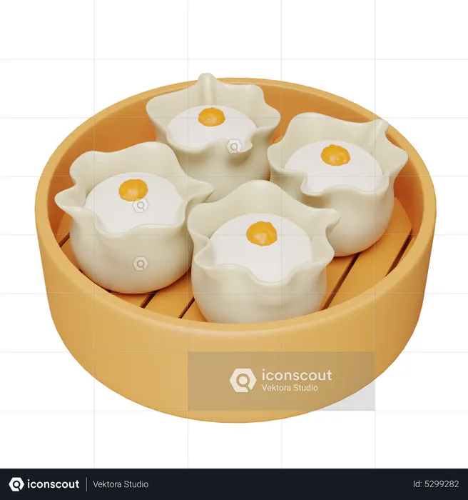 Dumpling  3D Icon