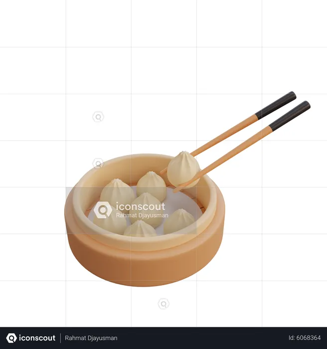 Dumpling Box  3D Icon