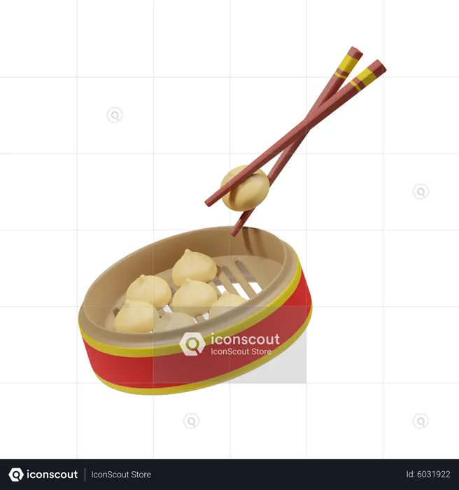 Dumplings  3D Icon