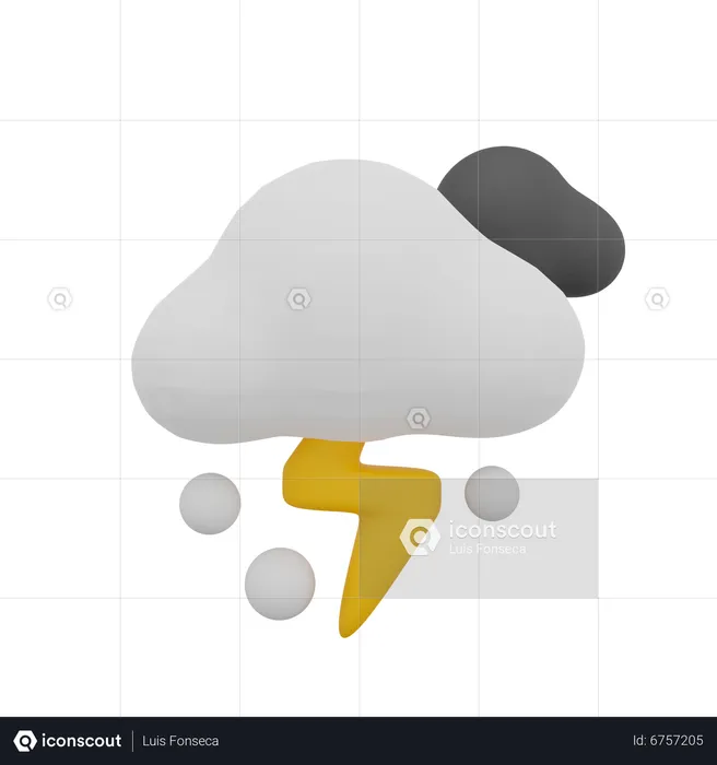 Dunkle wolke donner tag sonne wetter  3D Icon
