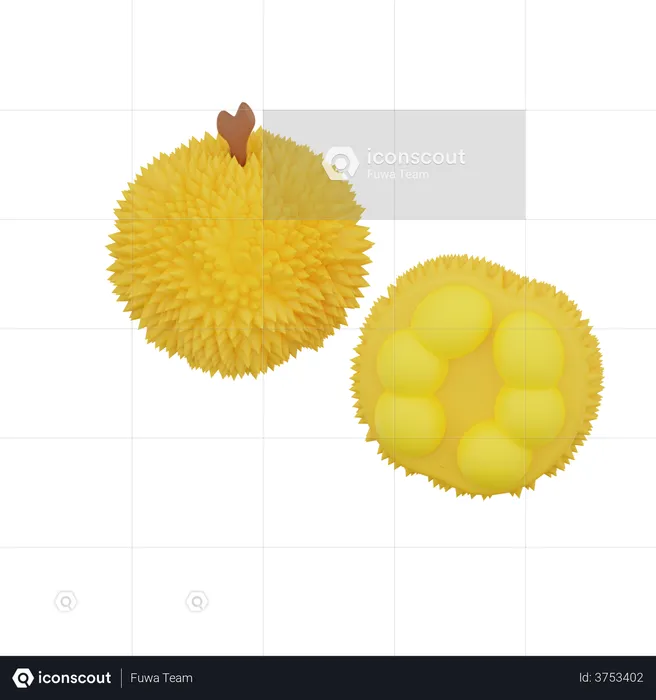 Durian  3D Illustration
