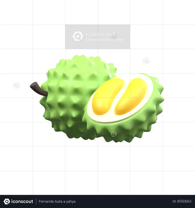 Tranches de durian  3D Icon