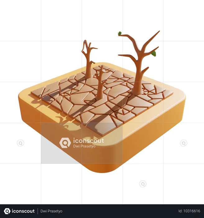 Trockenheit  3D Icon