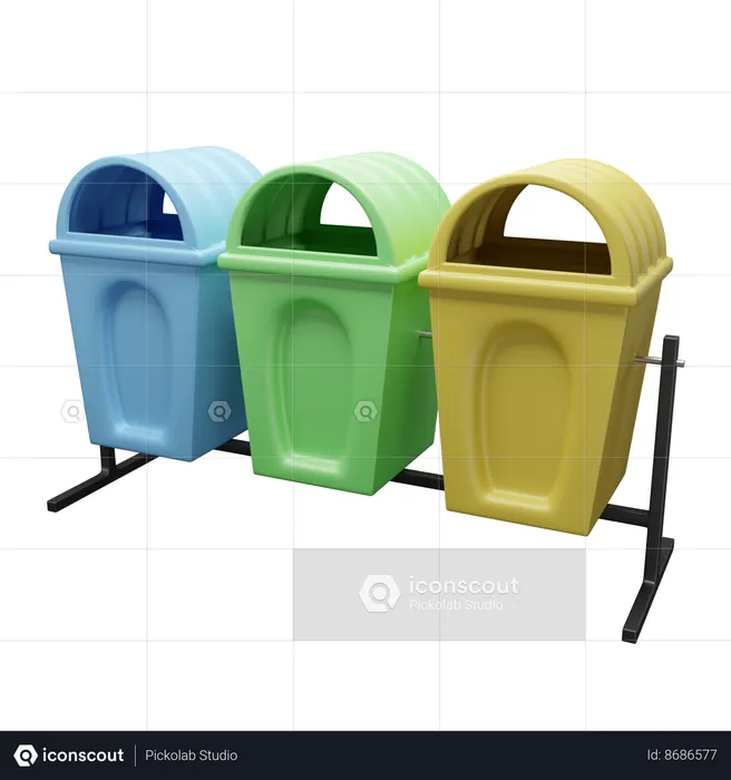 Dust Bin  3D Icon
