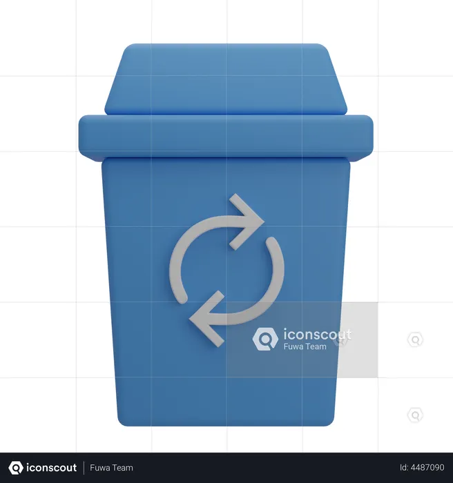 Dustbin  3D Illustration