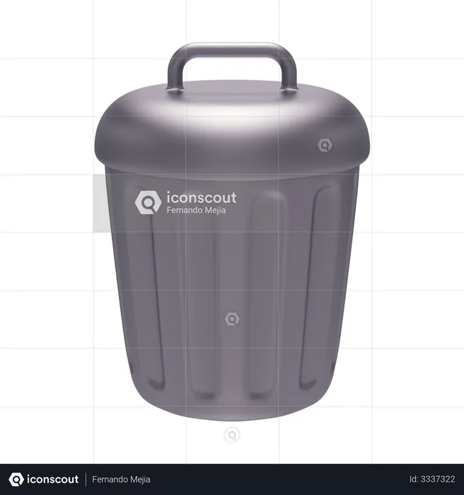 Dustbin  3D Illustration