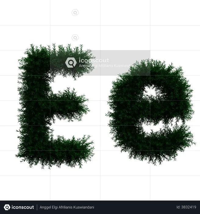E  3D Icon