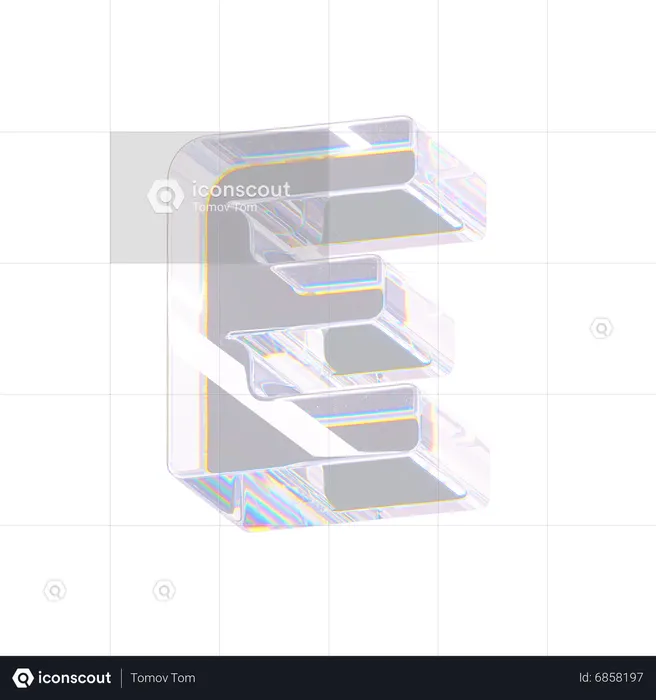 E  3D Icon