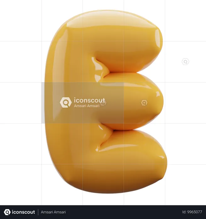 E-Alphabet Emoji 3D Icon