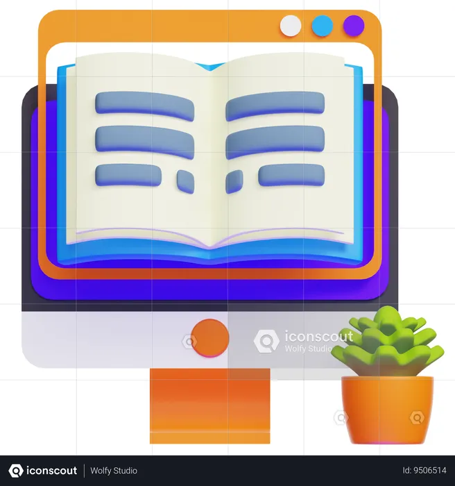 E Book Learning  3D Icon