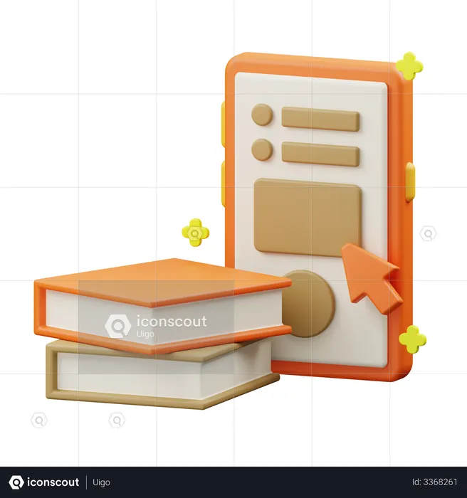 E-books  3D Illustration