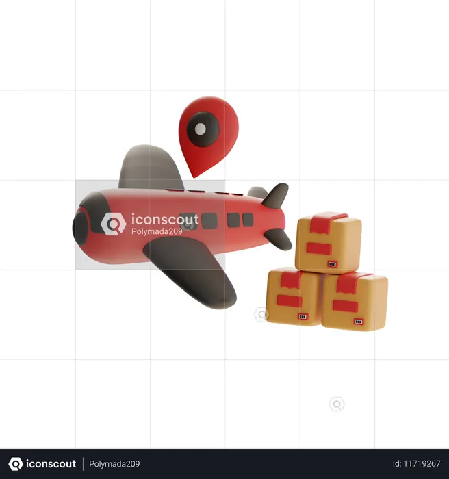 E caixas empilhadas  3D Icon