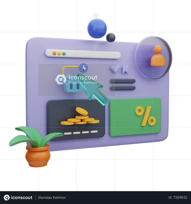 E Commerce Checkout Page  3D Illustration