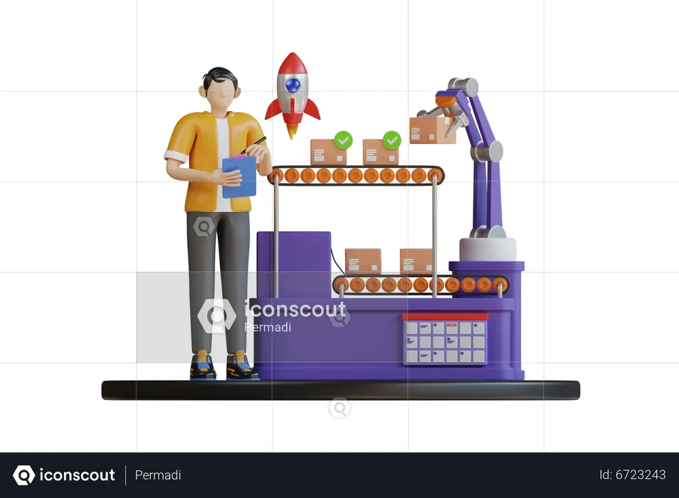 E-commerce delivery management  3D Illustration