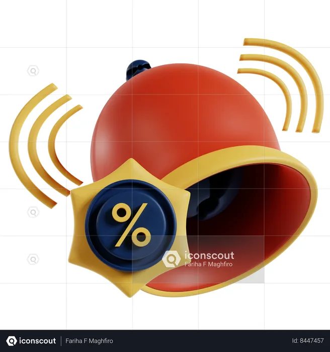 E-commerce Discount Notification  3D Illustration