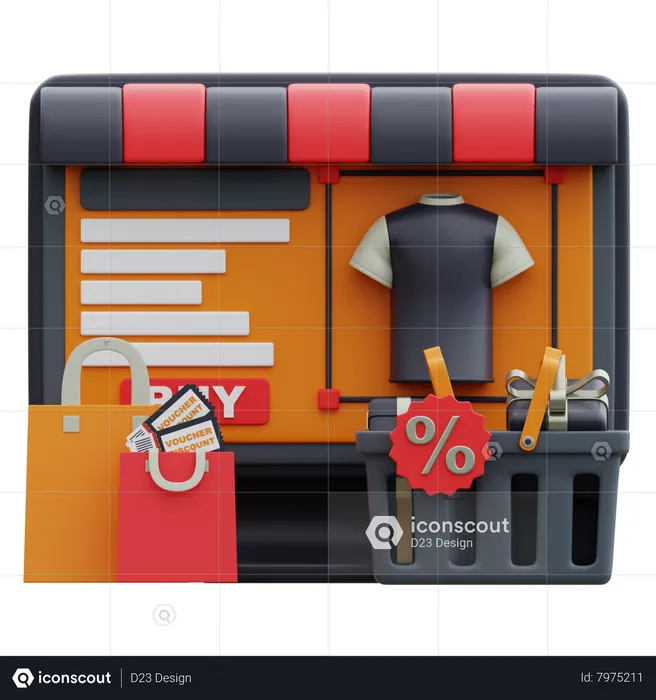 E-Commerce Loading Page  3D Icon