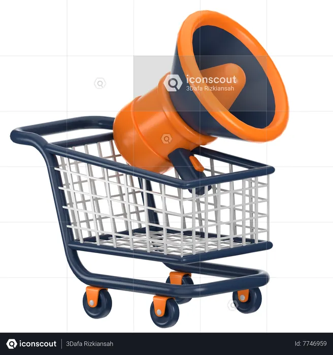 E Commerce Marketing  3D Icon