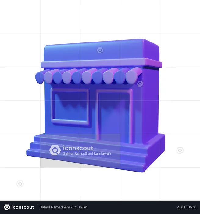 E-Commerce-Marktplatz  3D Icon
