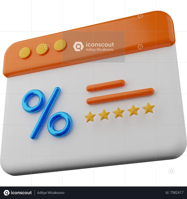 Comércio eletrônico on-line  3D Icon