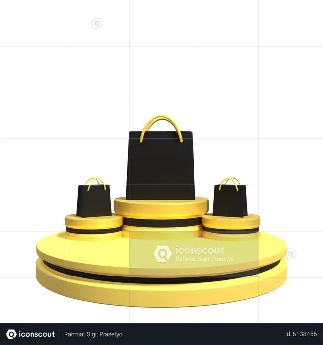 E-Commerce-Podium  3D Illustration