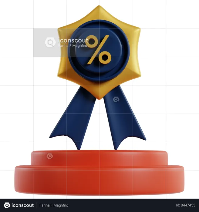 Trophée Discount E-commerce  3D Illustration