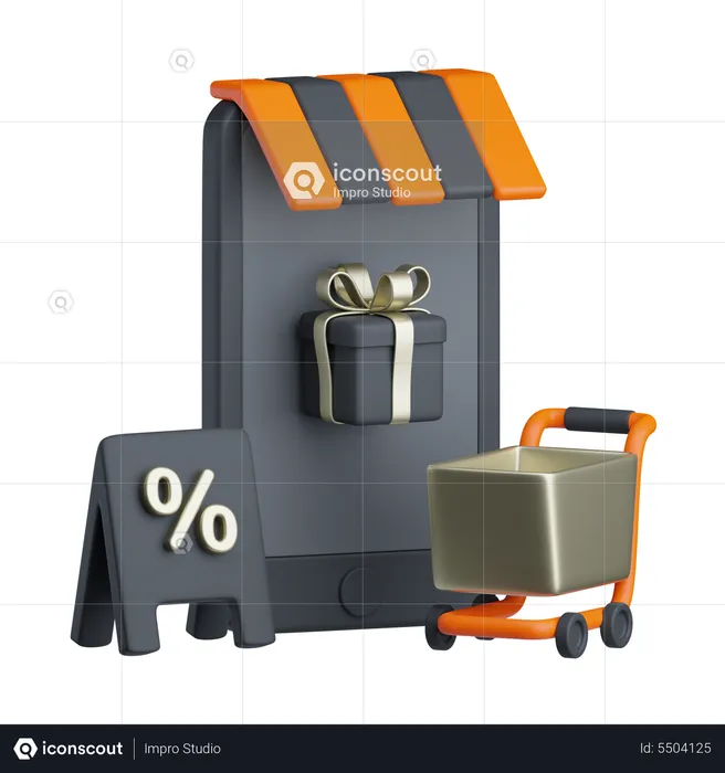 E-Commerce Store  3D Icon