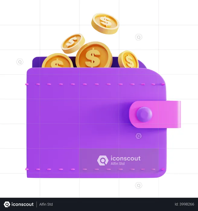 E-Geldbörse  3D Illustration