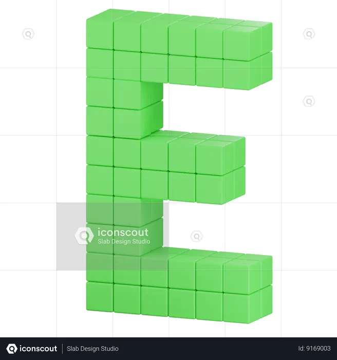 E Latter  3D Icon