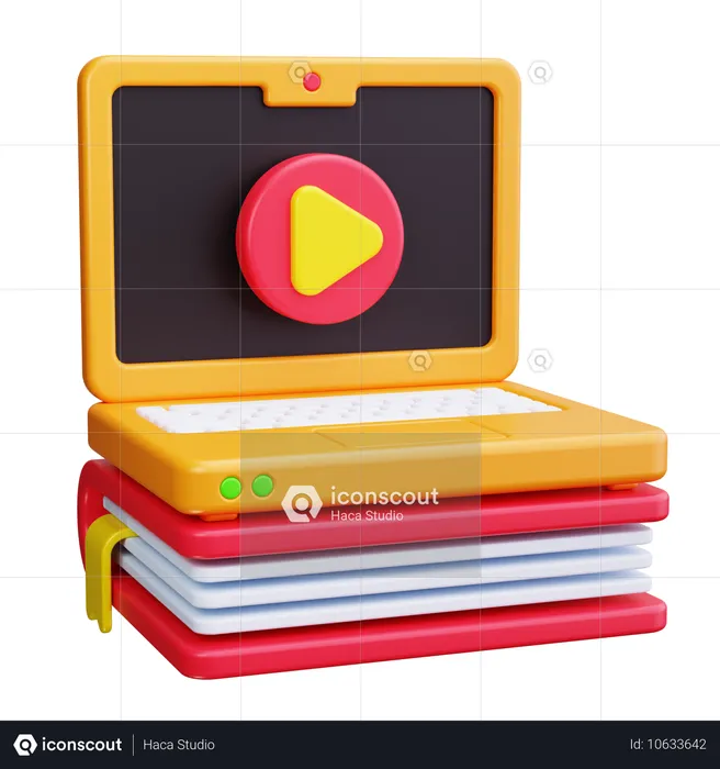 E-Learning  3D Icon