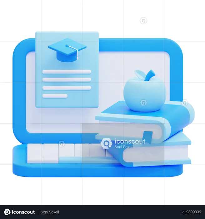 E-learning  3D Icon