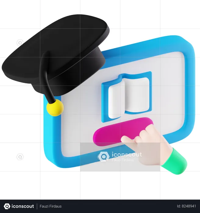 E-Learning Platform  3D Icon