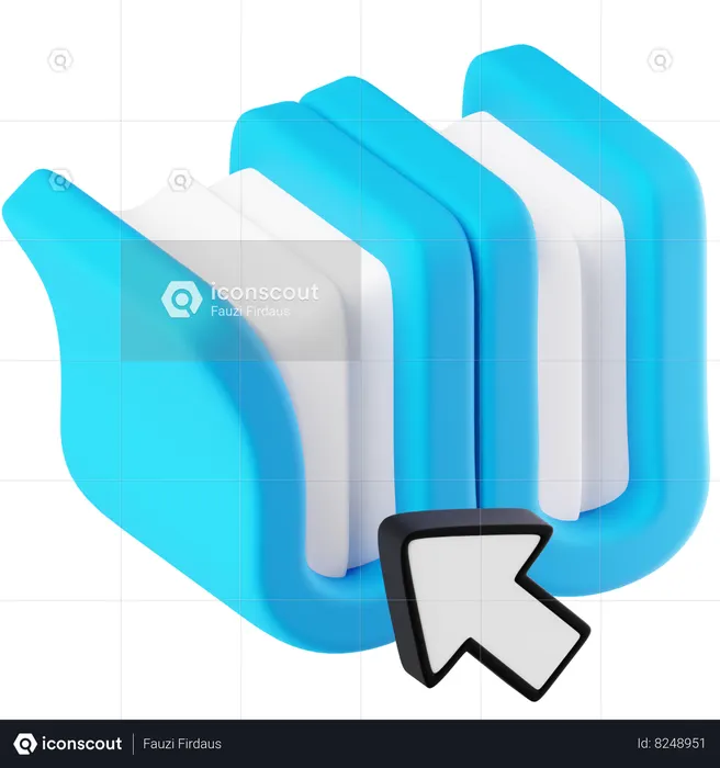 E-Library  3D Icon