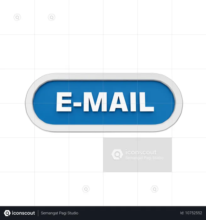 E e-mail  3D Icon