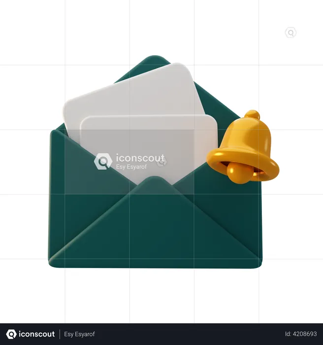 Email Benachrichtigung  3D Illustration