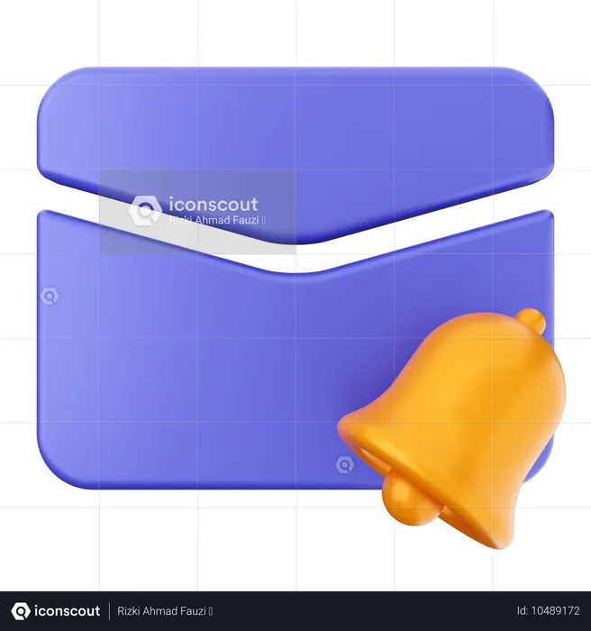 E-Mail-Benachrichtigungsglocke  3D Icon