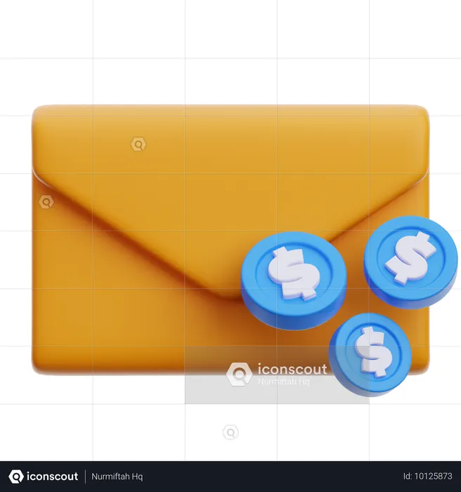 E-mail de ganhos  3D Icon