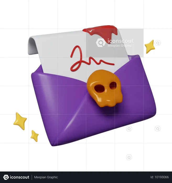 E-mail de dia das bruxas  3D Icon