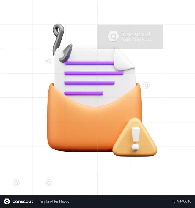 Correio de phishing  3D Icon