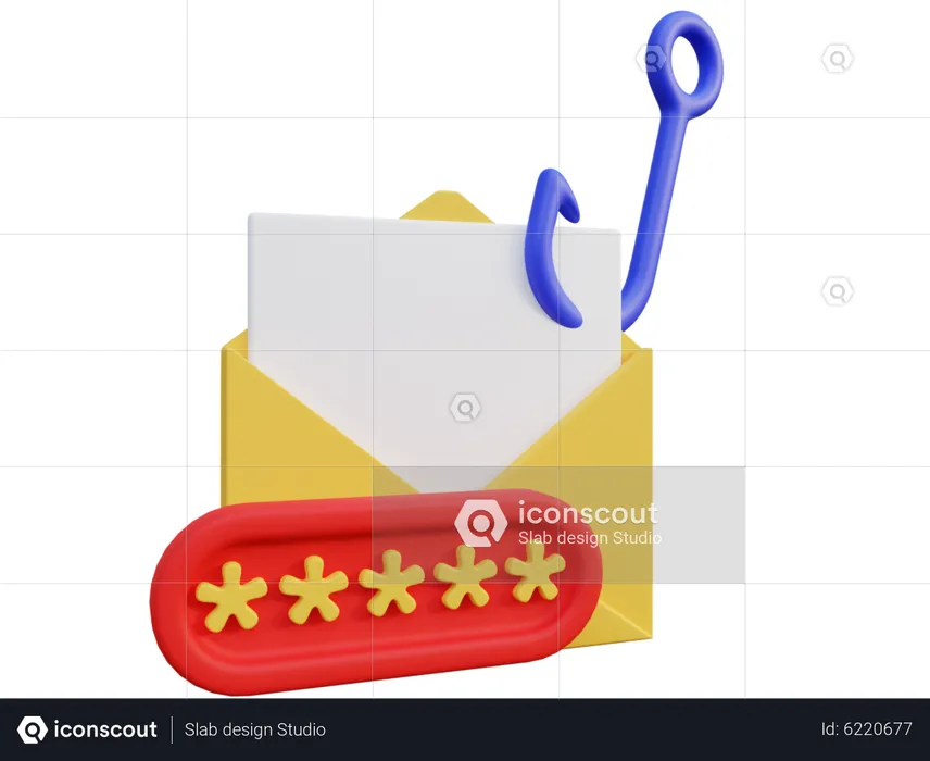 Correio de phishing  3D Icon