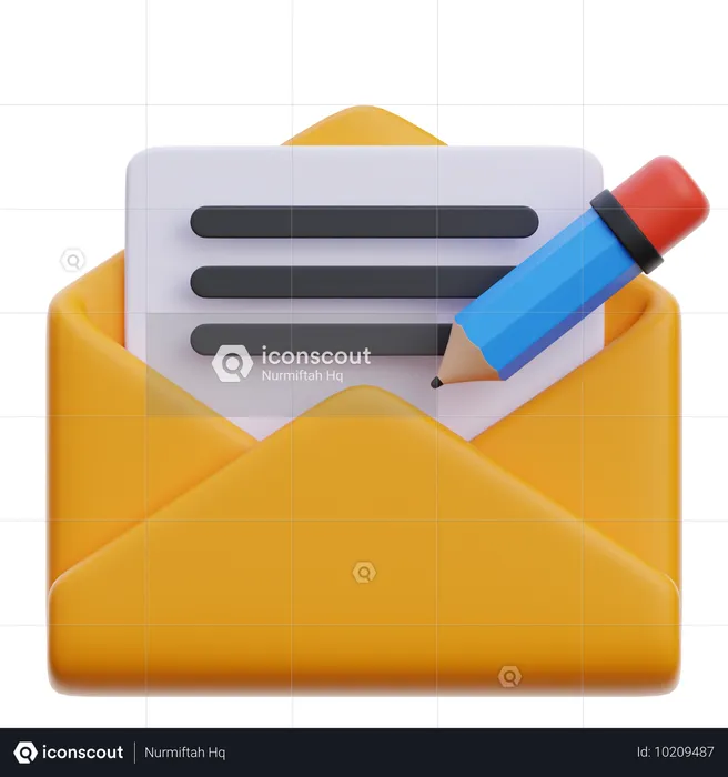 E-Mail-Dokument erstellen  3D Icon