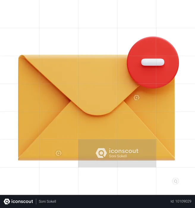 E-Mail entfernen  3D Icon