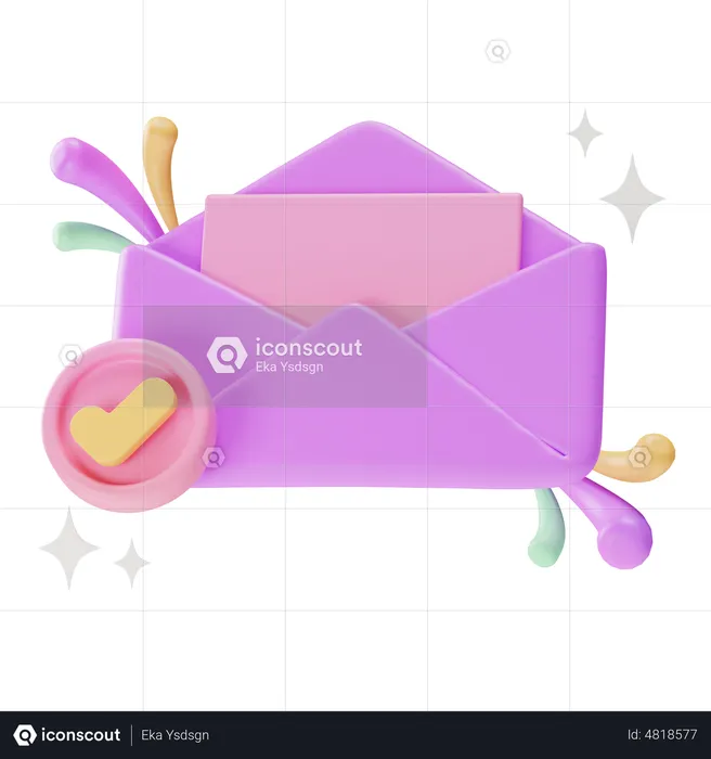 E-Mail Erfolg  3D Icon