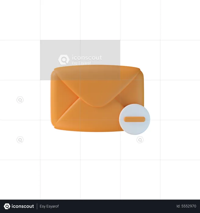 E-Mail löschen  3D Icon