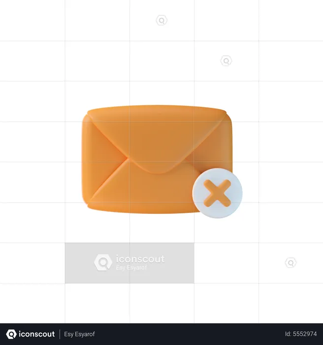 E-Mail löschen  3D Icon