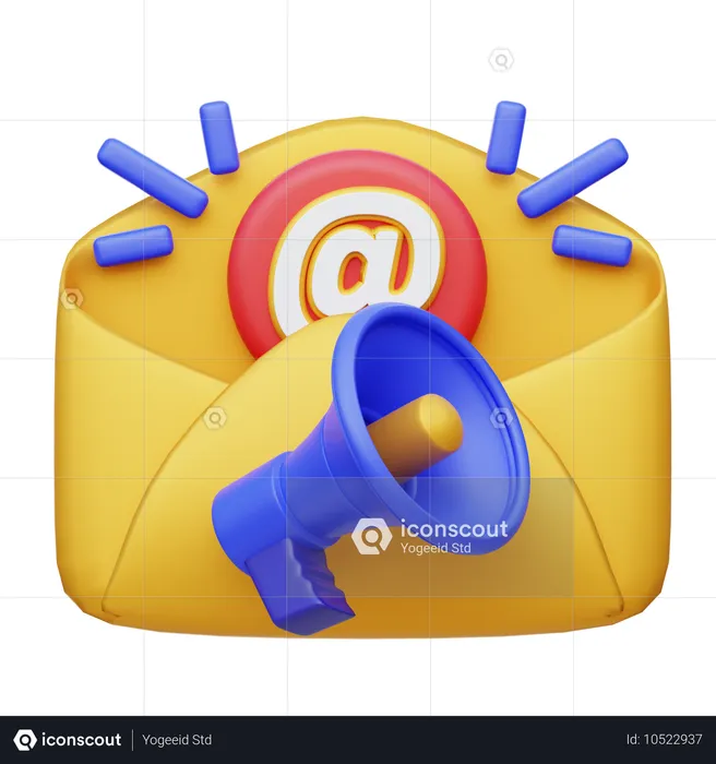 Marketing de email  3D Icon