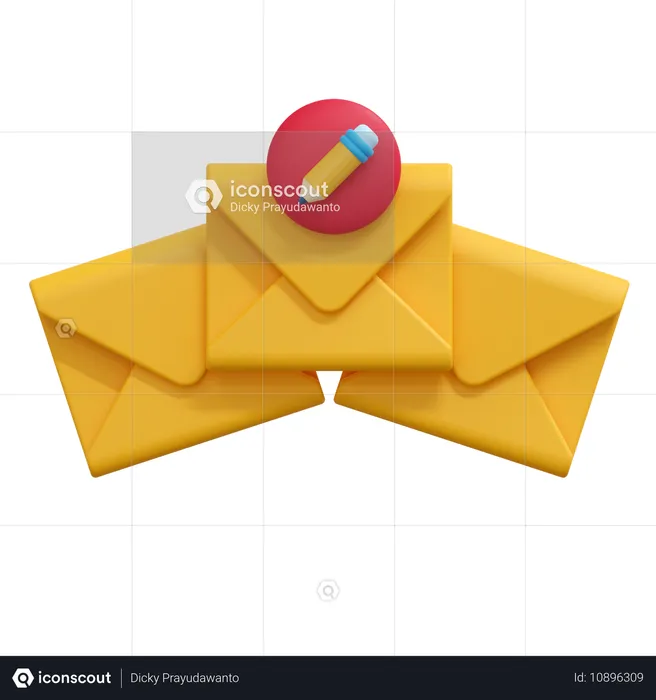 E-Mail-Nachricht bearbeiten  3D Icon