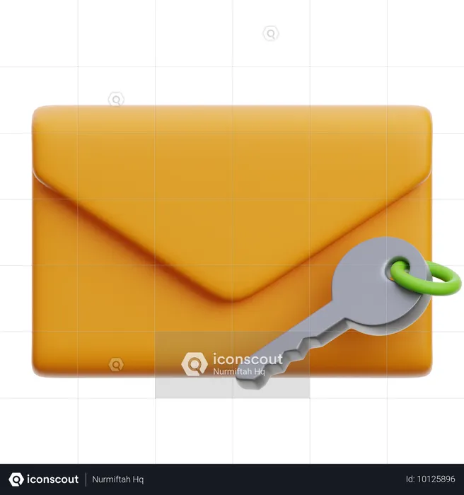 E-Mail-Schlüsselschutz  3D Icon