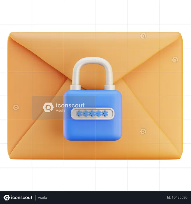 Segurança de e-mail  3D Icon