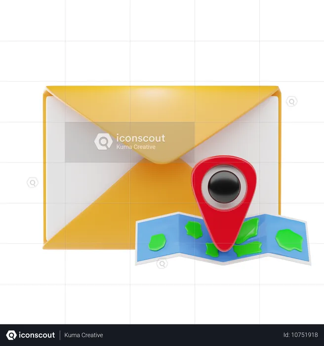 E-Mail-Standort  3D Icon